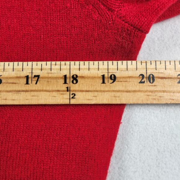 Cashmere by Charter Club Women's Red L/Slv V-Neck  Pullover Sweater - M EUC - Picture 11 of 13